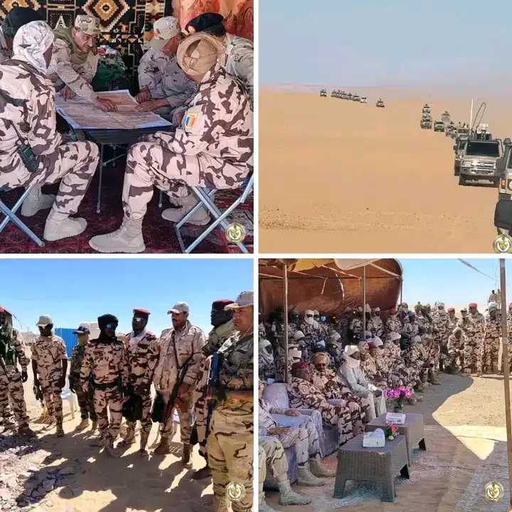 الجيش الوطني الليبي والجيش التشادي على الحدود المشتركة السودانية الليبية التشادية